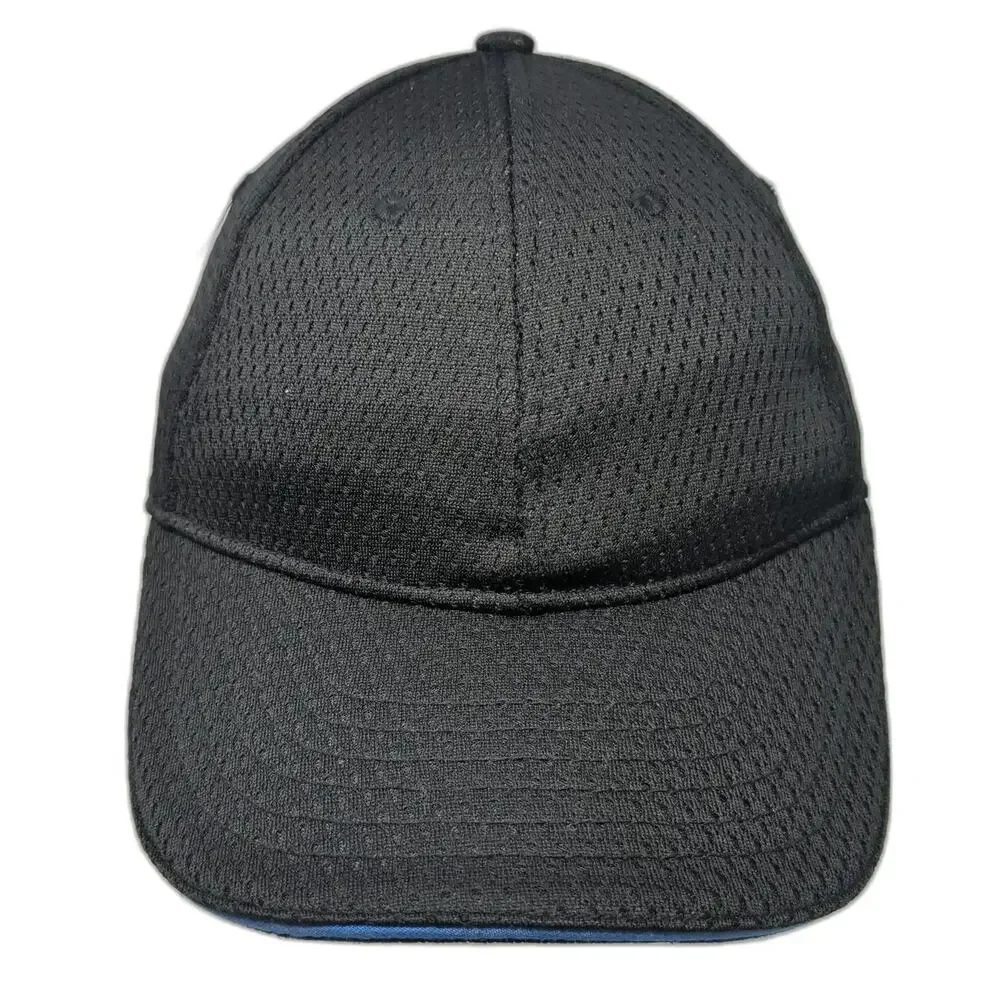 Chef Works Baseball Cap Black One Size Mesh Side Buttons for Face Mask Strapback